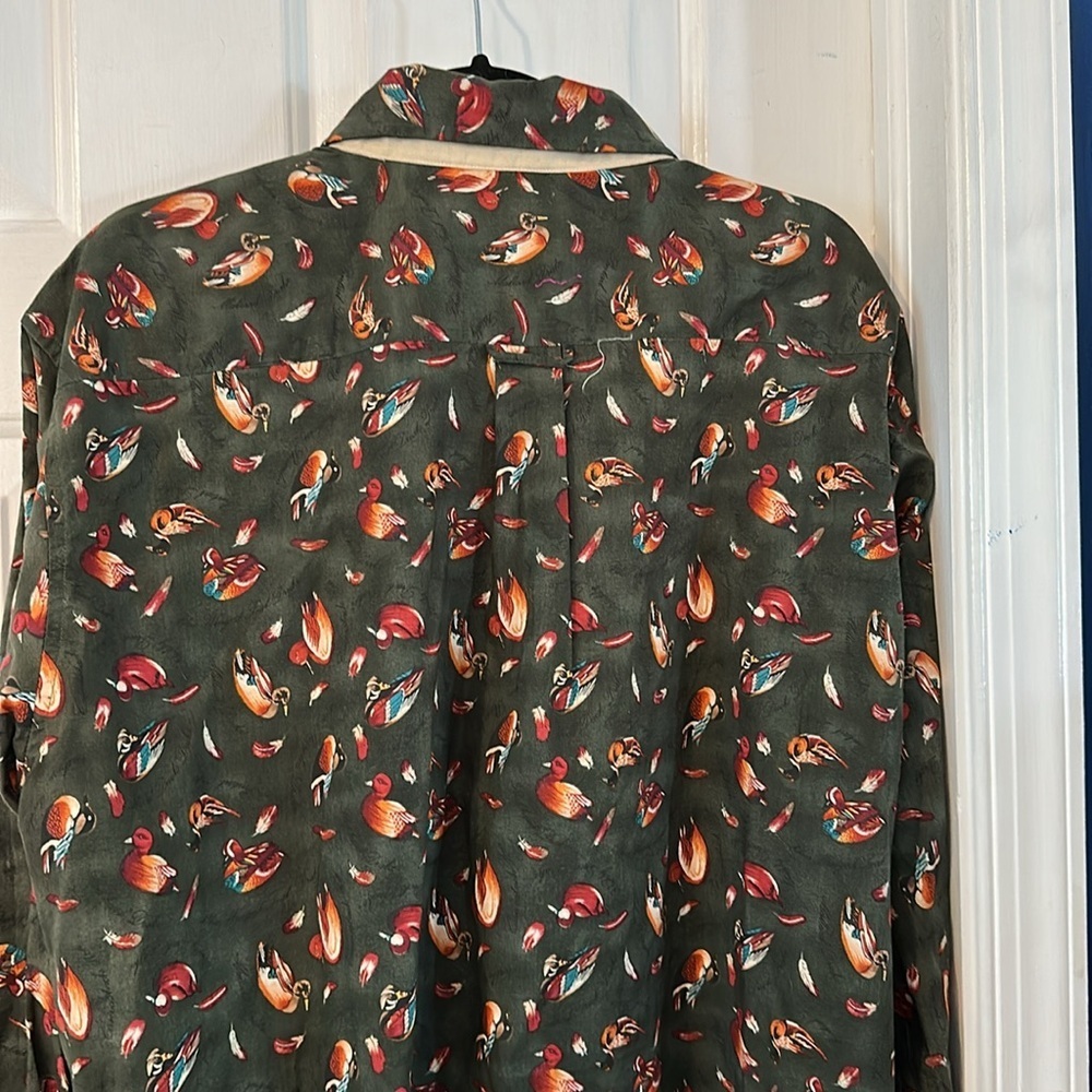 Men’s Flying Scotsman Cotton Long Sleeve Duck Decoy Print Button Down Shirt XXL - Picture 6 of 6